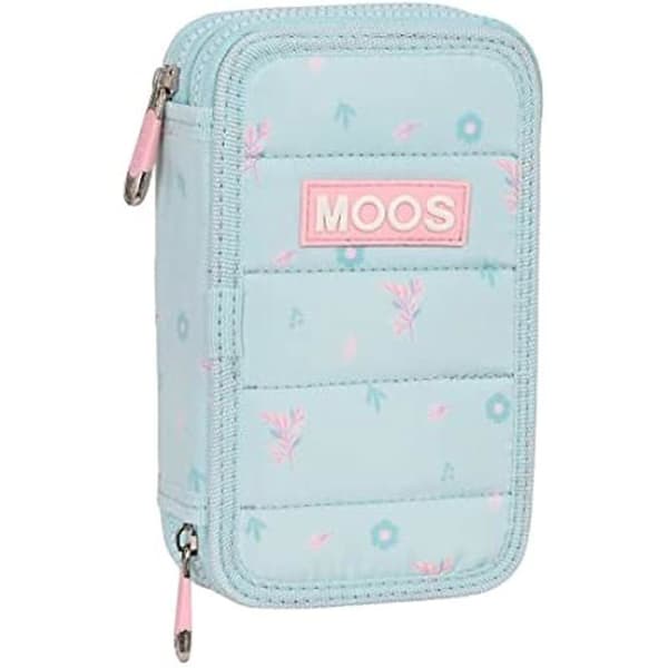 Dubbel pennfodral - MOOS - Moos Garden - Turkos - 12,5 x 19,5 x 4 cm - 28 stycken