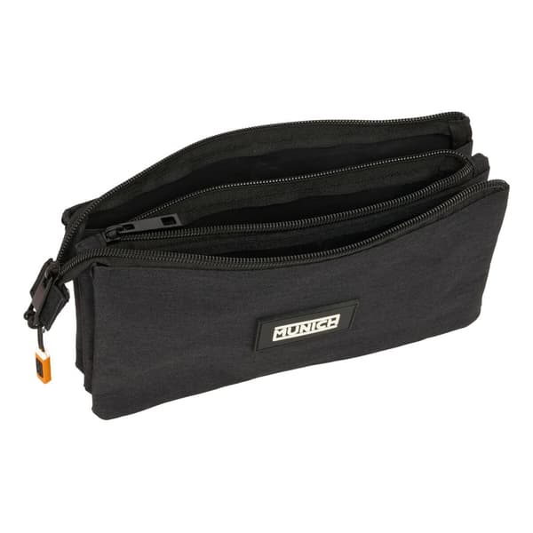 Tredubbel Carry-all Munich Lagoon Svart 22 x 12 x 3 cm