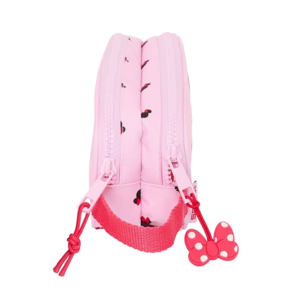 Dobbelt carry-all Minnie Mouse Naive Pink 21 x 8 x 6 cm