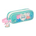Miniatyrbillede 1 af 3: Dobbelt carry-all Peppa Pig Pretty flowers Gul Mint 21 x 8 x 6 cm