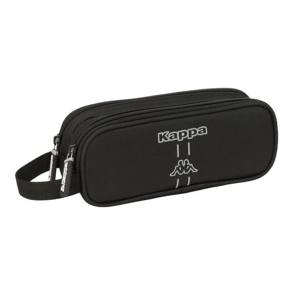 Dubbel bär-allt Kappa Dark Svart 21 x 8 x 6 cm