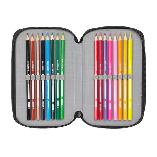 Pennfodral med tillbehör Monster High Drama Multicolour 12,5 x 19,5 x 5,5 cm 37 Delar