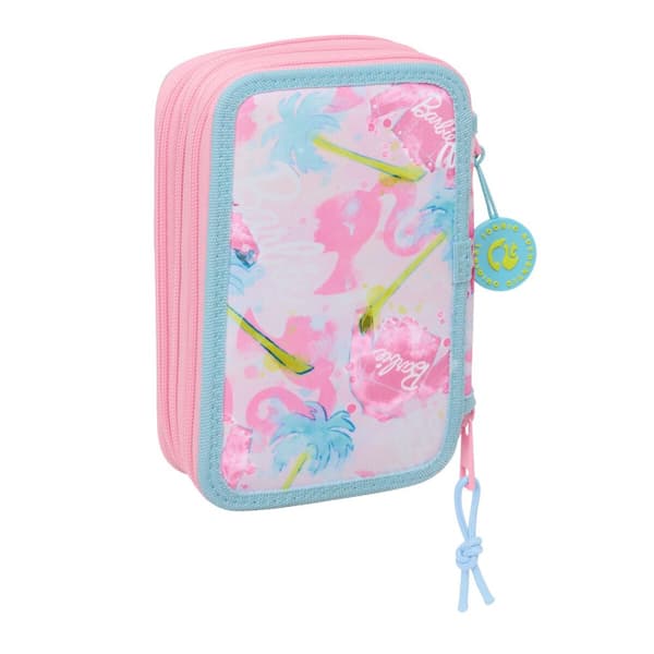 Pennfodral med tillbehör Barbie Painterly Rosa Himmelsblå 12,5 x 19,5 x 5,5 cm 37 Delar