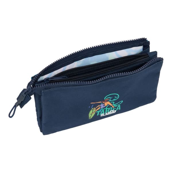 Tredubbel Carry-all El Niño Kook Marinblå 22 x 12 x 3 cm