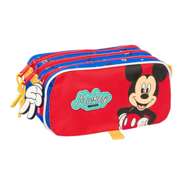 Tredubbel Carry-all Mickey Mouse Clubhouse Good day Blå 21,5 x 10 x 8 cm