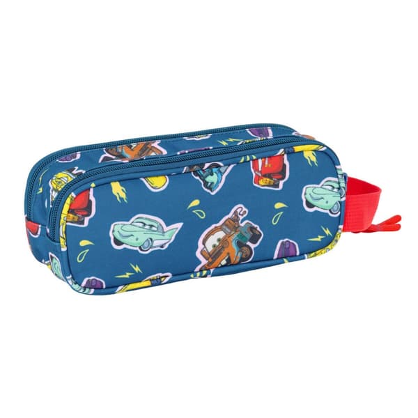 Dobbelt carry-all Cars Racing Marineblå 21 x 8 x 6 cm