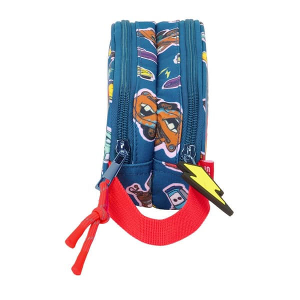 Dobbelt carry-all Cars Racing Marineblå 21 x 8 x 6 cm