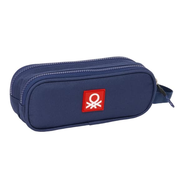 Dobbelt carry-all Benetton Flag Marineblå 21 x 8 x 6 cm