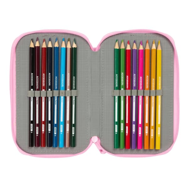 Penalhus med Tilbehør Glow Lab Swing Multifarvet 12,5 x 19,5 x 5,5 cm 37 Dele