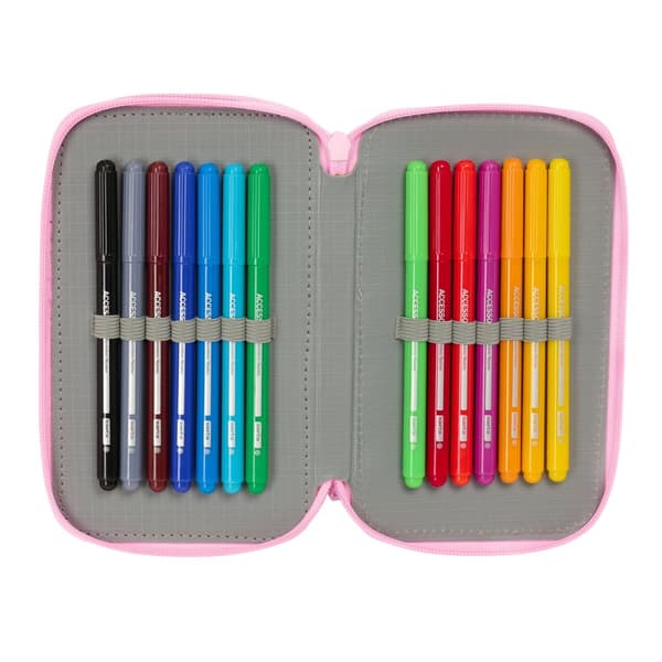 Penalhus med Tilbehør Glow Lab Swing Multifarvet 12,5 x 19,5 x 5,5 cm 37 Dele