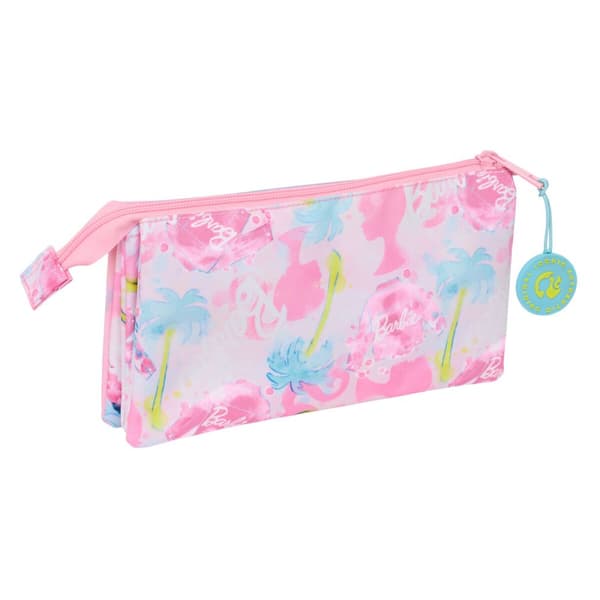 Tredubbel Carry-all Barbie Painterly Rosa Himmelsblå 22 x 12 x 3 cm