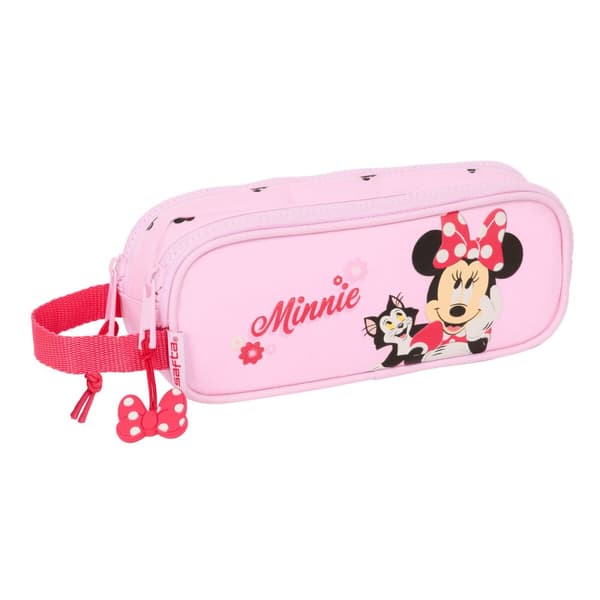Dobbelt carry-all Minnie Mouse Naive Pink 21 x 8 x 6 cm