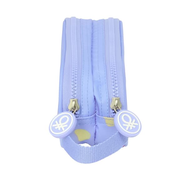 Dobbelt carry-all Benetton Lila Syren 21 x 8 x 6 cm