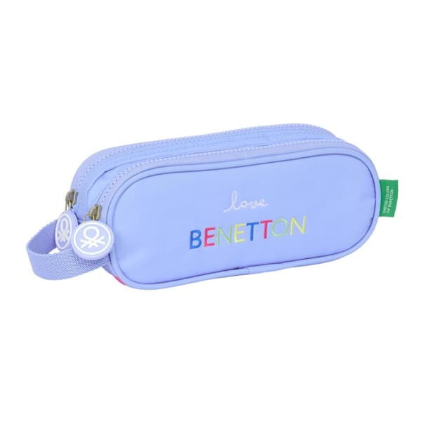 Dobbelt carry-all Benetton Lila Syren 21 x 8 x 6 cm