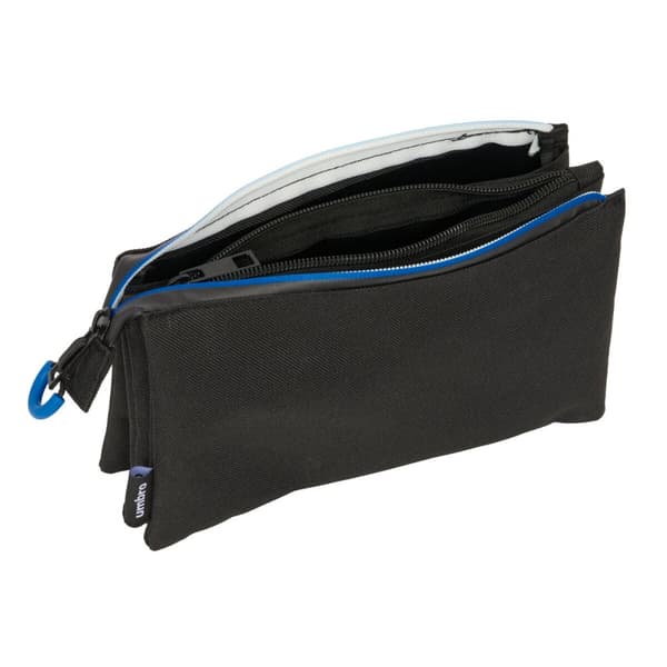 Tredobbelt bæretaske Kelme Jet black Sort 22 x 12 x 3 cm
