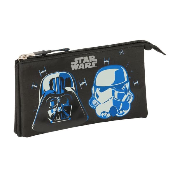 Tredobbelt bæretaske Star Wars Rebellion Sort 22 x 12 x 3 cm