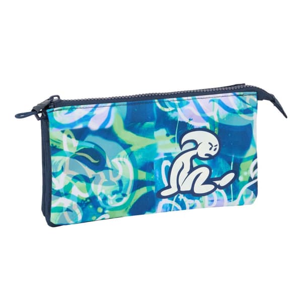 Tredubbel Carry-all El Niño Kook Marinblå 22 x 12 x 3 cm