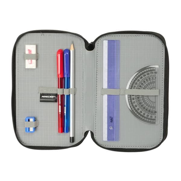 Tredobbelt Penalhus Minecraft Tnt Multifarvet 12,5 x 19,5 x 5,5 cm 37 Dele