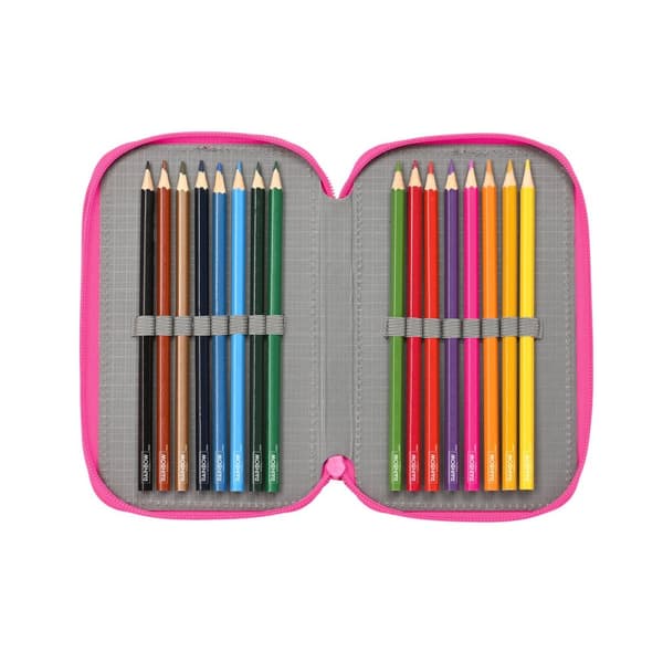 Trippel pennfodral Rainbow High Shine Multicolour 12,5 x 19,5 x 5,5 cm 37 Delar