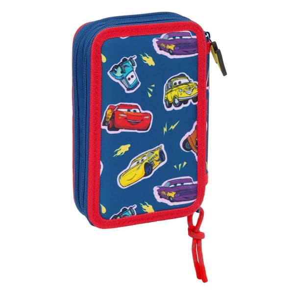 Tuplapenaali Cars Racing Laivastonsininen 12.5 x 19.5 x 4 cm Tuplapenaali 29 Kappaletta