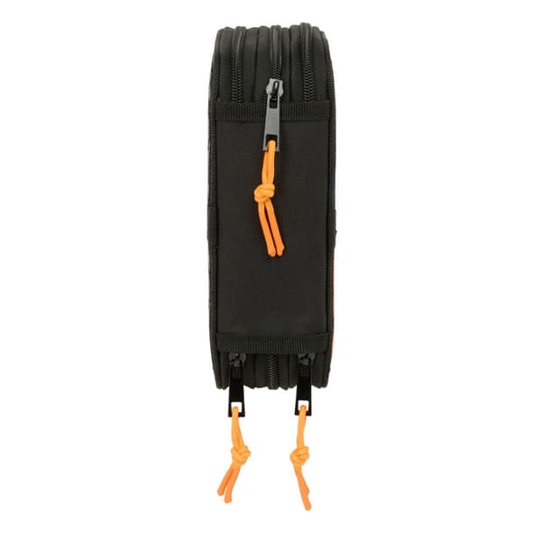 Tredobbelt Penalhus Naruto Sort 12,5 x 19,5 x 5,5 cm 37 Dele