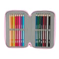 Miniatyrbillede 4 af 6: Tredobbelt Penalhus Minnie Mouse Naive Pink 12,5 x 19,5 x 5,5 cm 37 Dele