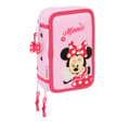 Miniatyrbillede 1 af 6: Tredobbelt Penalhus Minnie Mouse Naive Pink 12,5 x 19,5 x 5,5 cm 37 Dele