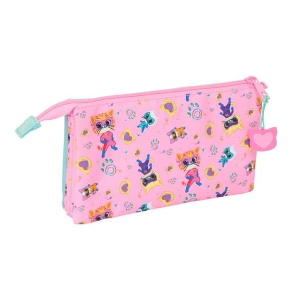 Vadsæk SuperKitties Pink Turkisblå 22 x 12 x 3 cm