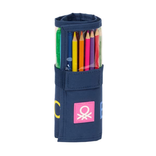 Vadsæk Benetton Damero Marineblå 7 x 20 x 7 cm 27 Dele