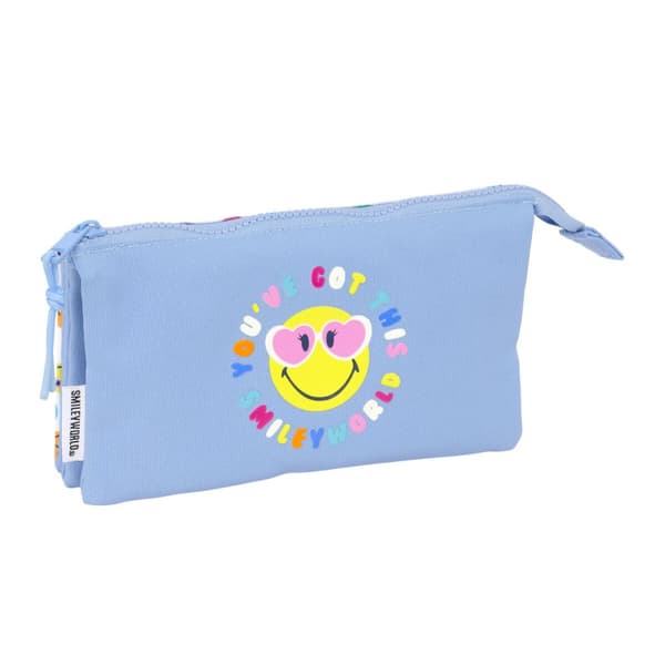 Vadsæk Smiley Joyful Multifarvet Lyseblå 22 x 12 x 3 cm