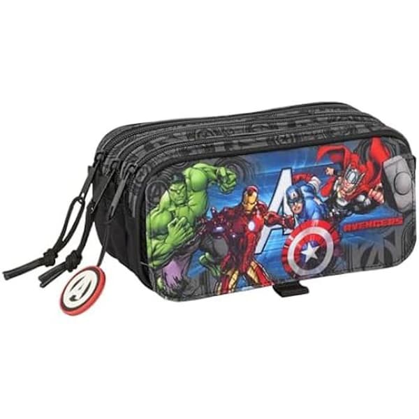 Trousse Triple - SAFTA - Avengers Vendetta - Bekväm - Ideal för Barn - Mixad