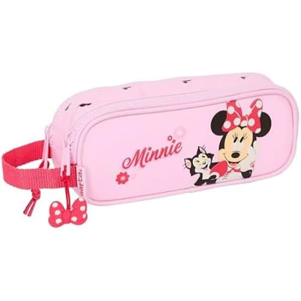 Dubbeltågsbarnsryggsäck - SAFTA - Minnie Mouse - Rosa - Syntetisk - Bekväm