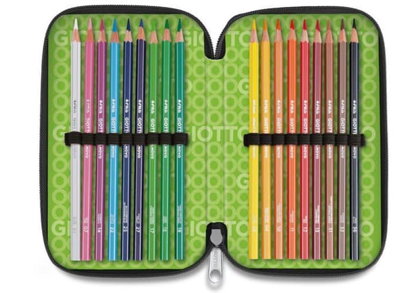 Trousse för pennor Giotto - F956003 - Trousse Stilnovo 3 Zip, Lila