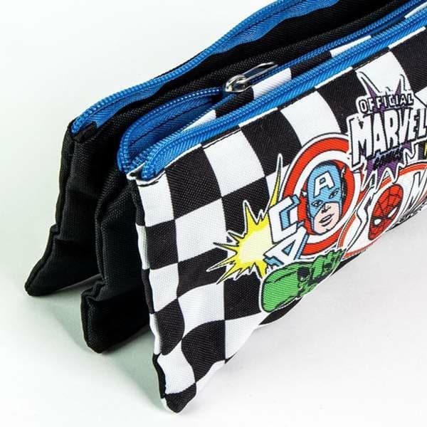 Tredubbel Carry-all The Avengers Svart 2,2 x 1,1 x 22,5 cm