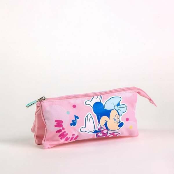 Kolmilokeroinen laukku Minnie Mouse Pinkki 2,2 x 1,1 x 22,5 cm