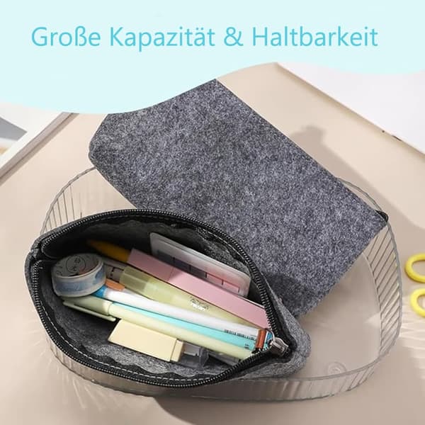 Penaali, monitoiminen penaali, huovutettu pöytäkotelo, suuri kapasiteetti - harmaa