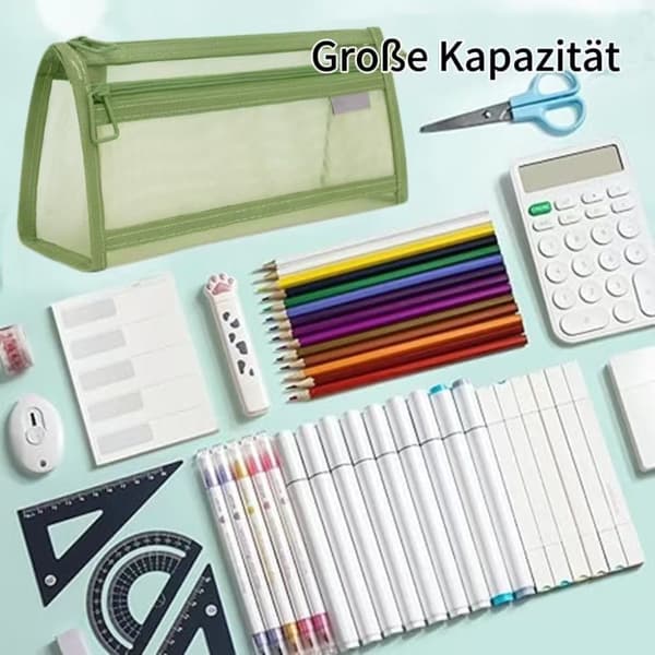 Penaali, Mesh Weave kaksikerroksinen penaali, suurikapasiteettinen kannettavan tietokoneen kotelo - 1 kpl