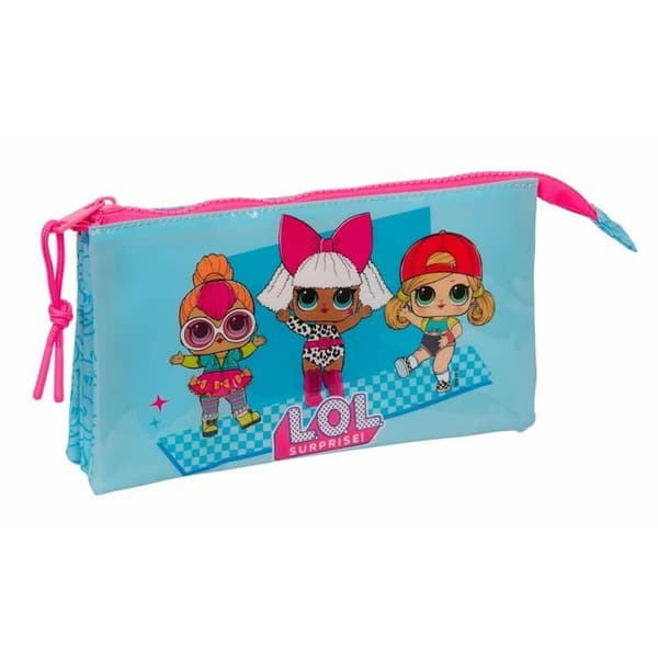 Tredubbel Carry-all LOL Surprise! Divas Blå 22 x 12 x 3 cm