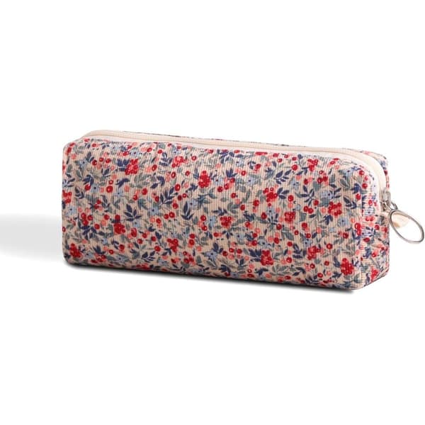 Skriveredskabskasse med sødt blomstermønster, penalhus, opbevaringsarrangør skolepenalhus penalhus 20cm x 7cm x 4,5cm