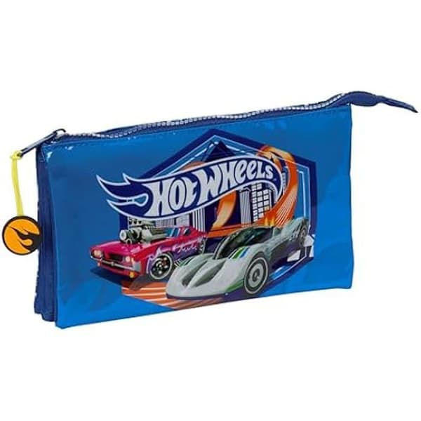 Hot Wheels Sonny Trippel pennfodral för barn, perfekt för barn i skolåldern, bekväm och mångsidig, kvalitet och