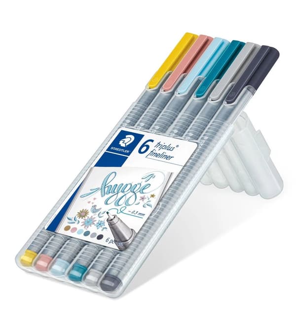 Triplus fineliner 6 farver Staedtler Hygge no. 7214