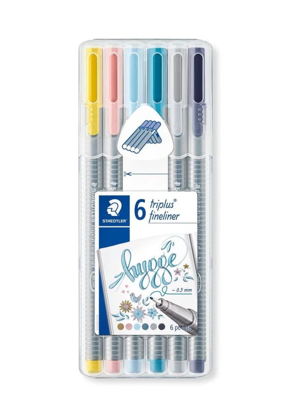Triplus fineliner 6 färger Staedtler Hygge nr. 7214