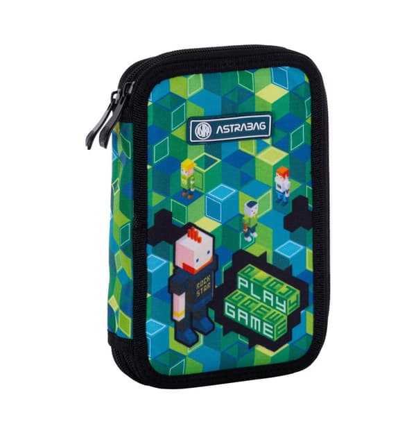 Pixele Game Astrabag Double Pencil Case