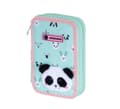 Miniatyrbillede 2 af 6: Teddy Panda Astrabag dobbelt penalhus med tilbehør