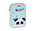 Miniatyrbillede 1 af 6: Teddy Panda Astrabag dobbelt penalhus med tilbehør