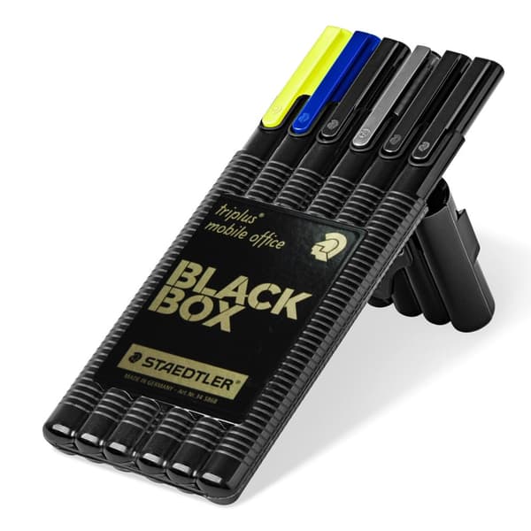 Triplus skrivebordssæt sort etui Staedtler