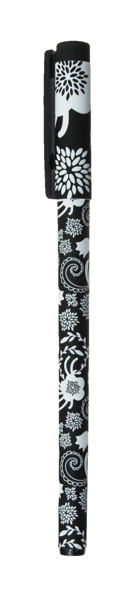 Vinson Flowers Kulspetspenna Svartvit 0,7mm 3 st set