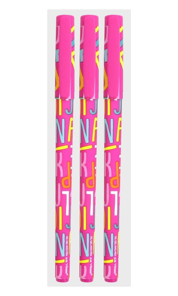 Vinson Alphabet Pink Kulspetspenna 0,7mm 3 st set