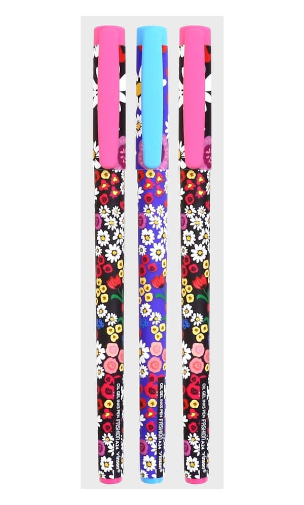 Vinson Flowers farverig pen 0,7mm 3 stk sæt