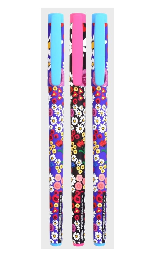Vinson Flowers farverig pen 0,7mm 3 stk sæt